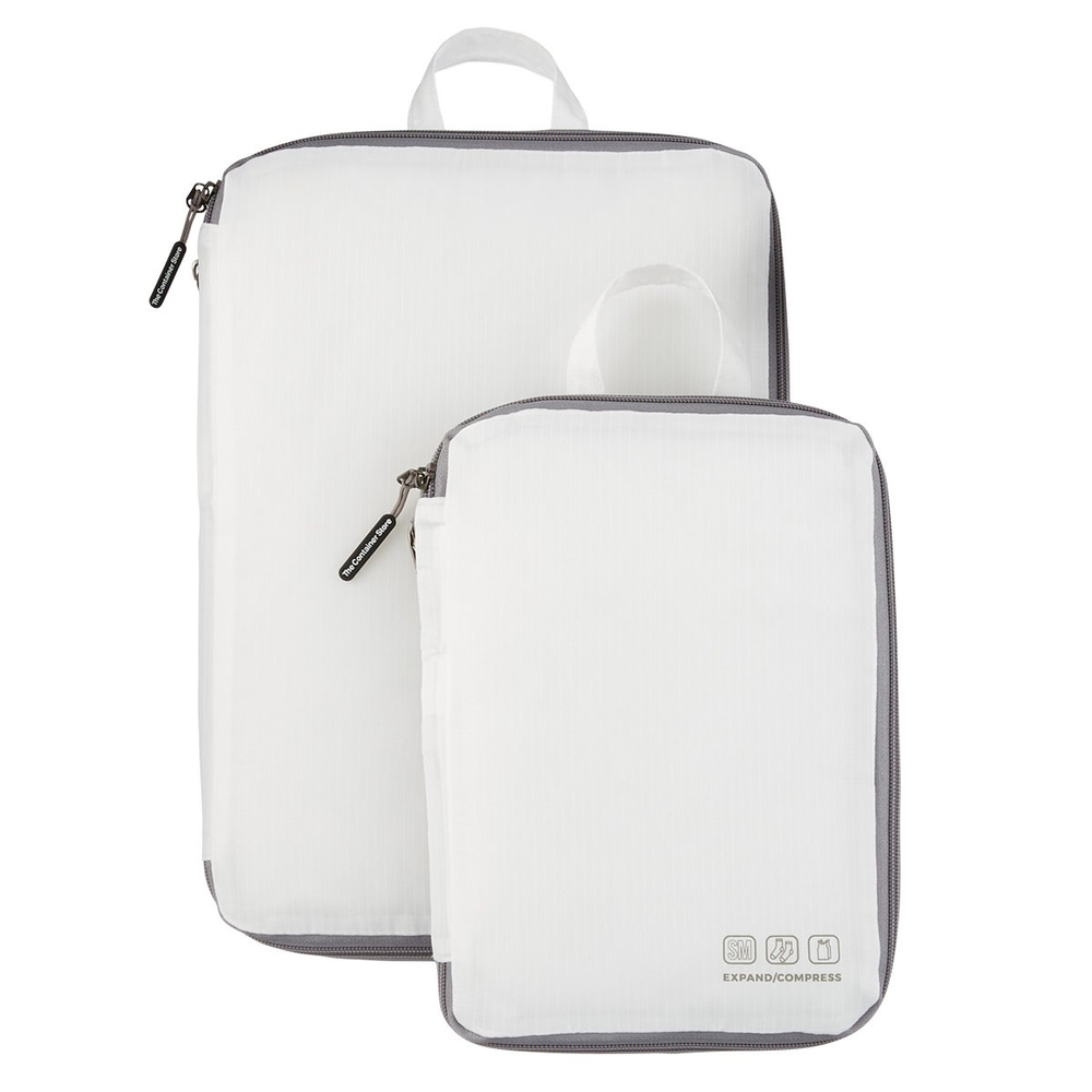 The Container Store White Compression Cubes Set NWT